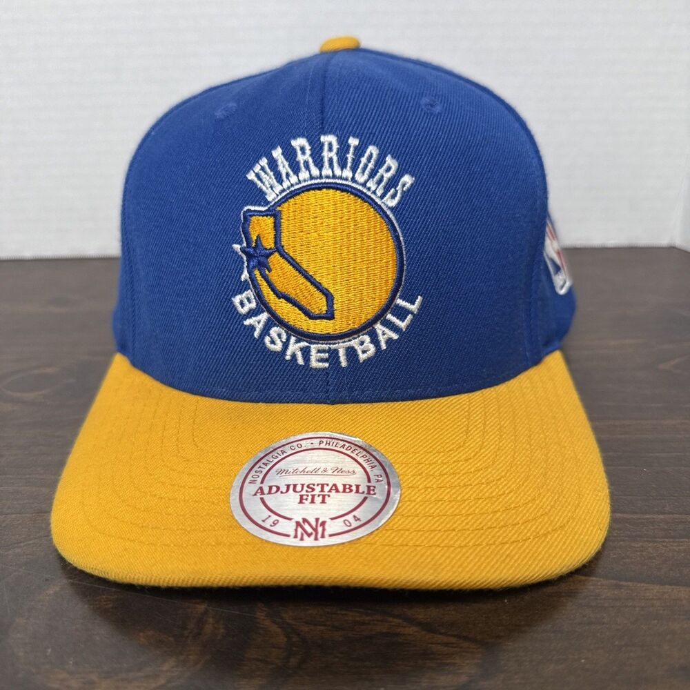 Golden State Warriors Hat Men Snap Back Wool Hardwood Mitchell Hype Gym Core Cap